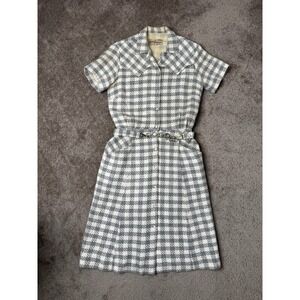 RARE Vintage Women's Dress 50s Trego's Westward‎ Wool, STREETWEAR Size US 12